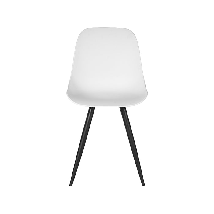 LABEL51 Eetkamerstoel Monza wit PP metaal 46x54x88 cm