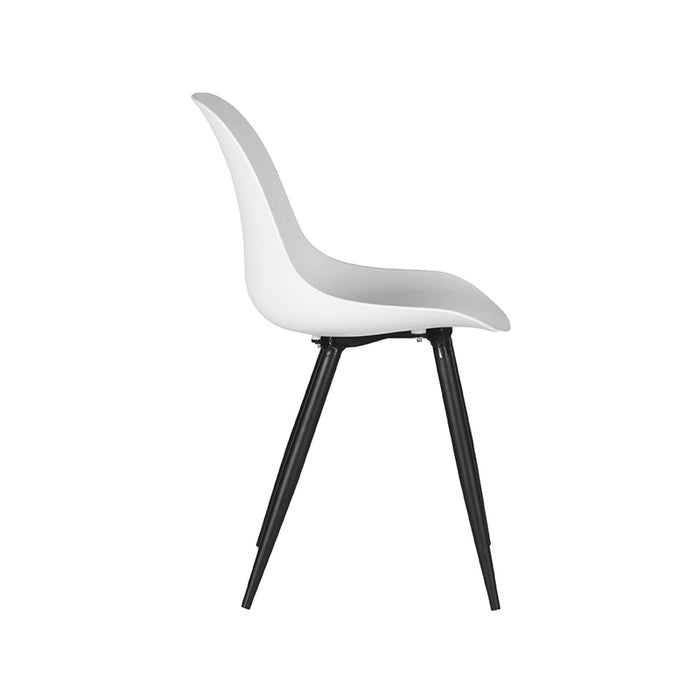 LABEL51 Eetkamerstoel Monza wit PP metaal 46x54x88 cm