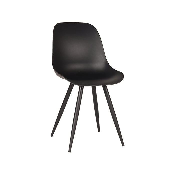 LABEL51 Eetkamerstoel Monza Zwart PP Metaal 46x54x88 cm-Eetkamerstoelen-LABEL51
