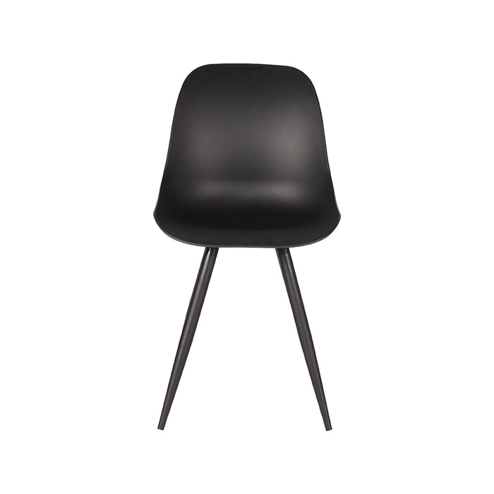 LABEL51 Eetkamerstoel Monza - Zwart - PP - Zwart Metalen Frame-Eetkamerstoelen-LABEL51