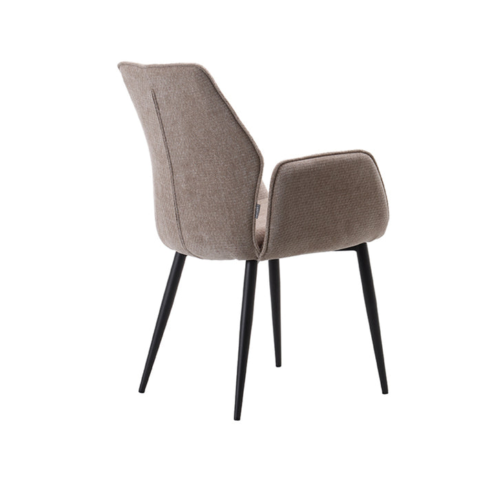 LABEL51 Eetkamerstoel Morris Clay Elite zwart metalen Frame 59x62x92 cm