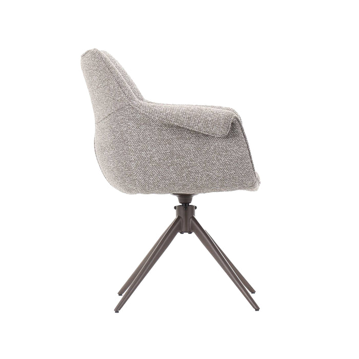 Dining Chair Narumi - Mushroom - Royal Boucle - Bronze...