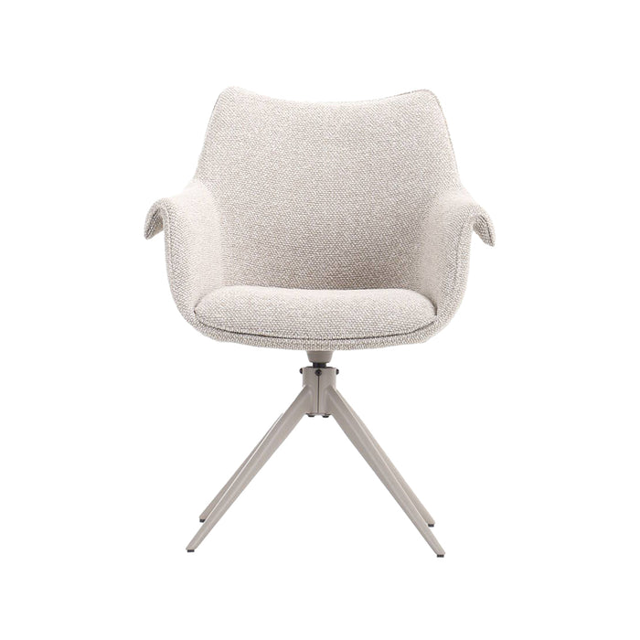 Eetkamerstoel Narumi - Naturel - Royal Boucle - Taupe Metalen...-Eetkamerstoelen-LABEL51
