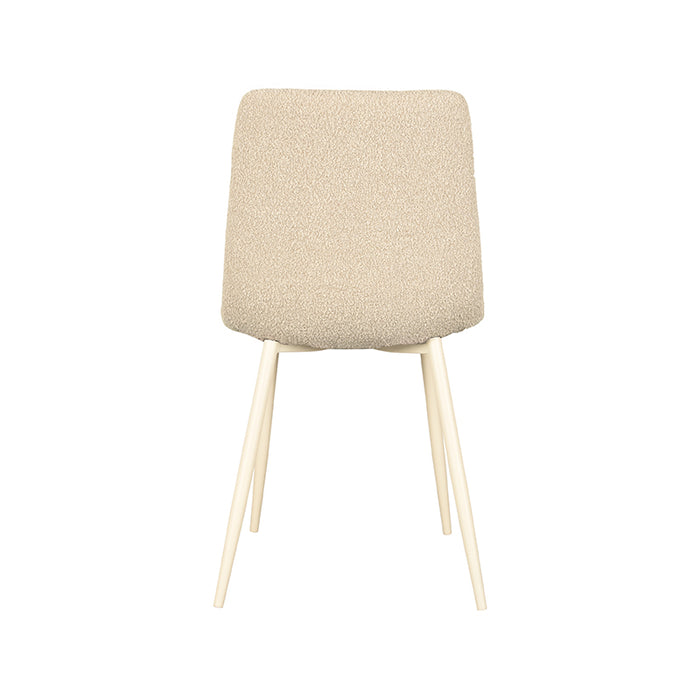 LABEL51 Eetkamerstoel Nino Zand Bouclé 54x45x89 cm-Eetkamerstoelen-LABEL51