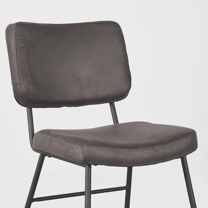 LABEL51 Eetkamerstoel Noah Antraciet Micro Suede 47x61x85 cm-Eetkamerstoelen-LABEL51