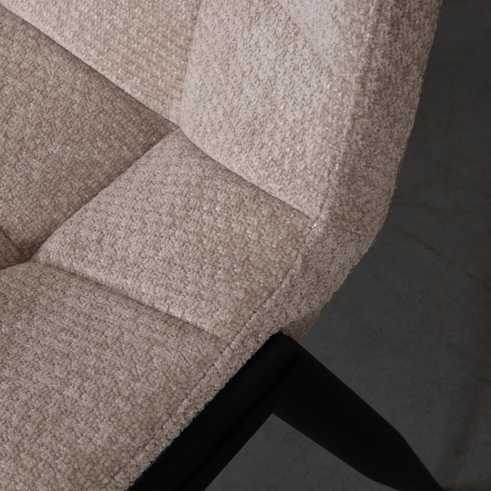 LABEL51 Dining Chair Noor - Clay - Elite - Black Metal Frame