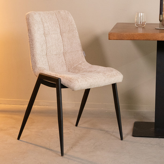 LABEL51 Eetkamerstoel Noor - Clay - Elite - Zwart Metalen Frame-Eetkamerstoelen-LABEL51