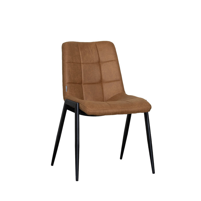 Eetkamerstoel Noor - Cognac - Micro Suede-Eetkamerstoelen-LABEL51