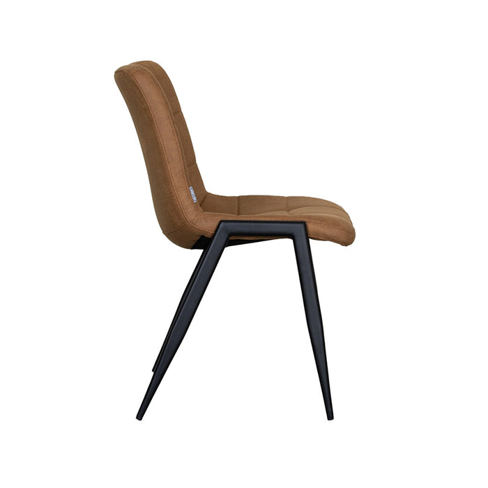 Eetkamerstoel Noor - Cognac - Micro Suede-Eetkamerstoelen-LABEL51