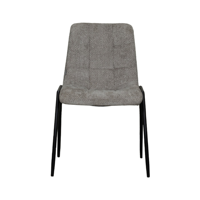 LABEL51 Eetkamerstoel Noor - Stone - Elite - Zwart Metalen Frame-Eetkamerstoelen-LABEL51