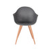 LABEL51 Eetkamerstoel Parma - Antraciet - Kunststof - Oak Metal Woodcover-Eetkamerstoelen-LABEL51