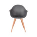 LABEL51 Eetkamerstoel Parma Antraciet PP Naturel Houtlook Frame-Eetkamerstoelen-LABEL51