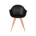 LABEL51 Eetkamerstoel Parma Zwart PP Naturel Houtlook Frame 58x54x85 cm-Eetkamerstoelen-LABEL51