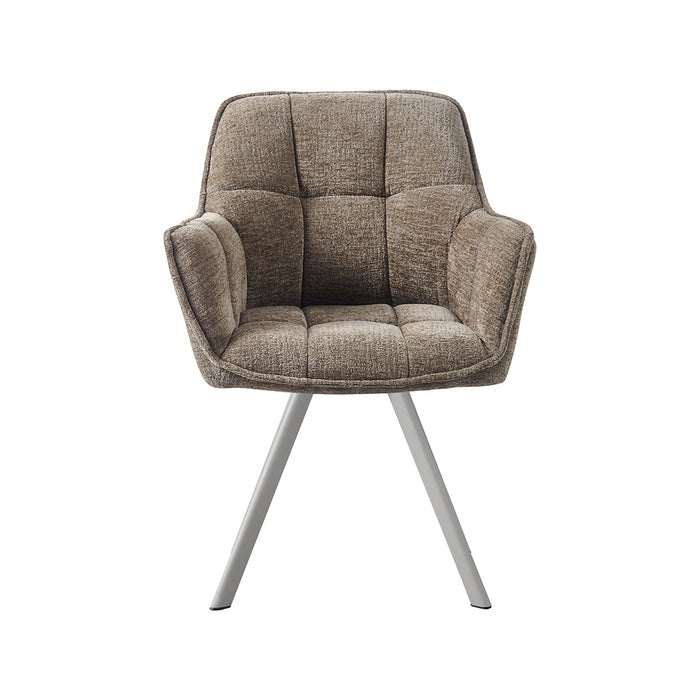 LABEL51 Eetkamerstoel Riley Stof Taupe-Eetkamerstoelen-LABEL51