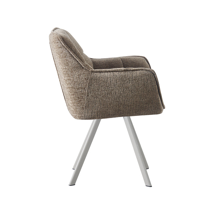 LABEL51 Eetkamerstoel Riley Stof Taupe-Eetkamerstoelen-LABEL51