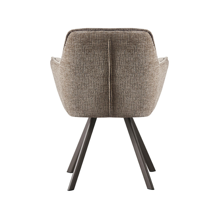 LABEL51 Eetkamerstoel Riley Stof Taupe-Eetkamerstoelen-LABEL51