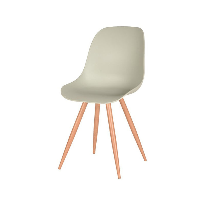 LABEL51 Eetkamerstoel Rimini - Breeze - Kunststof - Oak Metal Woodcover-Eetkamerstoelen-LABEL51