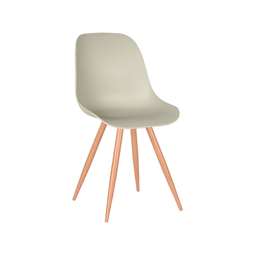LABEL51 Eetkamerstoel Rimini - Breeze - Kunststof - Oak Metal Woodcover-Eetkamerstoelen-LABEL51