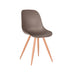 LABEL51 Eetkamerstoel Rimini Coffee PP Naturel Houtlook Frame 46x54x88 cm-Eetkamerstoelen-LABEL51