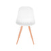 LABEL51 Eetkamerstoel Rimini - Wit - Kunststof - Oak Metal Woodcover-Eetkamerstoelen-LABEL51