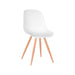 LABEL51 Eetkamerstoel Rimini Wit PP Naturel Houtlook Frame 46x54x88 cm-Eetkamerstoelen-LABEL51
