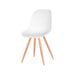 LABEL51 Eetkamerstoel Rimini - Wit - PP - Naturel Houtlook Frame-Eetkamerstoelen-LABEL51