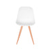 LABEL51 Eetkamerstoel Rimini - Wit - PP - Naturel Houtlook Frame-Eetkamerstoelen-LABEL51