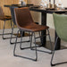 LABEL51 Eetkamerstoel Risto - Bruin - Kunstleder-Eetkamerstoelen-LABEL51
