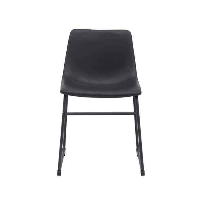 LABEL51 Eetkamerstoel Risto - Zwart - PU-Leder - Black Frame-Eetkamerstoelen-LABEL51
