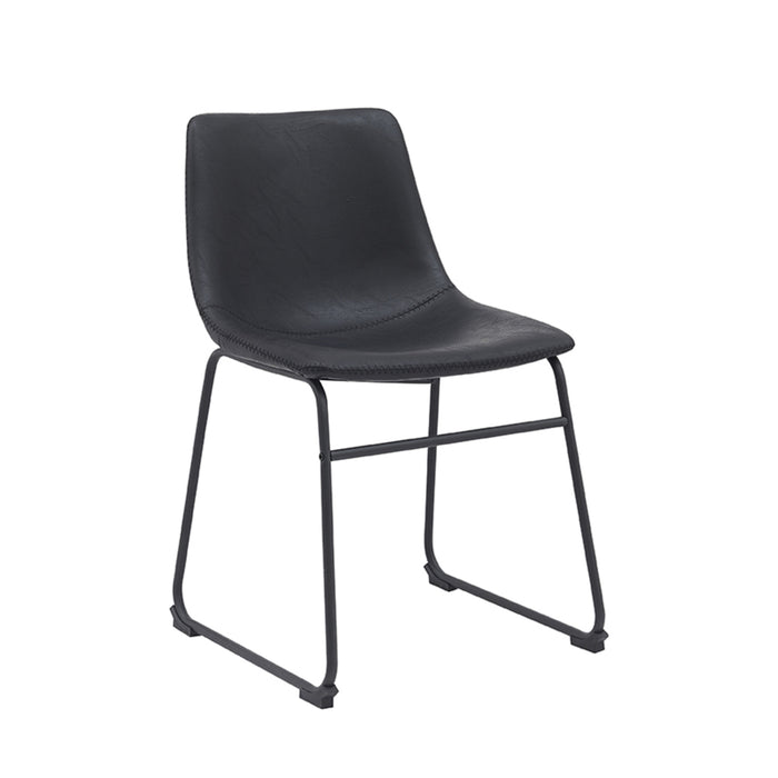 LABEL51 Eetkamerstoel Risto - Zwart - PU-Leder - Black Frame-Eetkamerstoelen-LABEL51