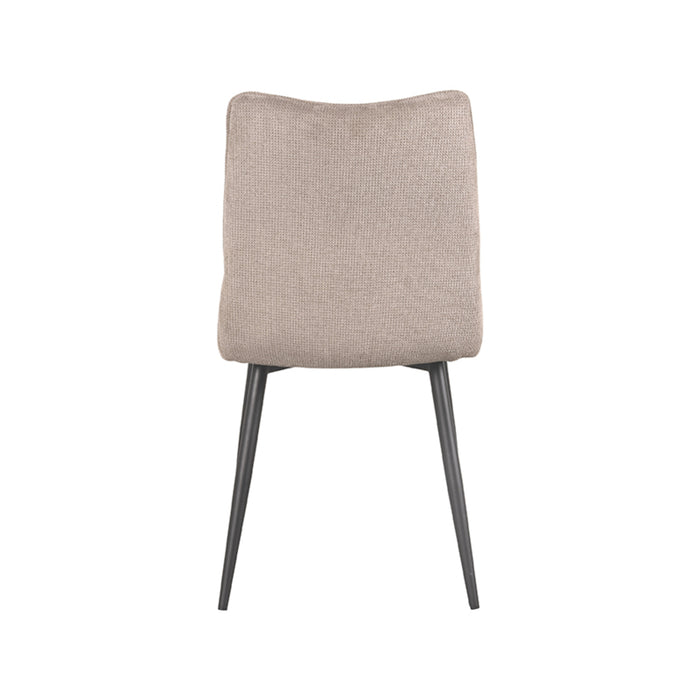 LABEL51 Eetkamerstoel Riv Clay Cato Zwart Metalen Frame 47x59x88 cm-Eetkamerstoelen-LABEL51