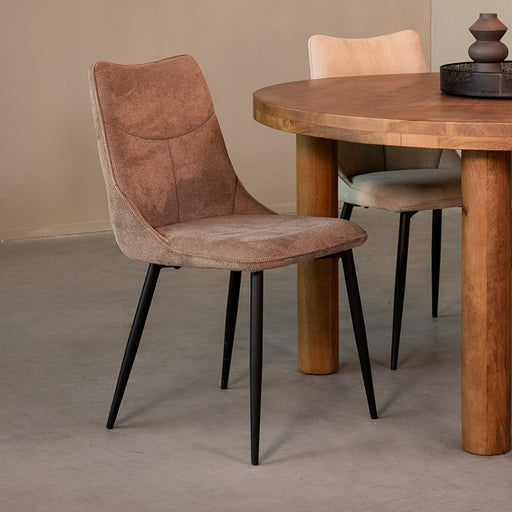 LABEL51 Eetkamerstoel Riv - Clay - Cato - Zwart Metalen Frame-Eetkamerstoelen-LABEL51