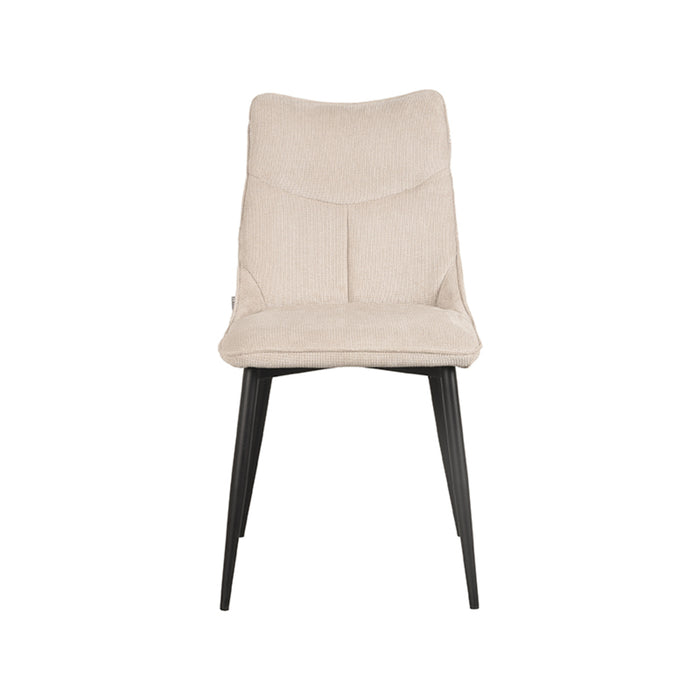 LABEL51 Eetkamerstoel Riv Naturel Cato Zwart Metalen Frame 47x59x88 cm-Eetkamerstoelen-LABEL51