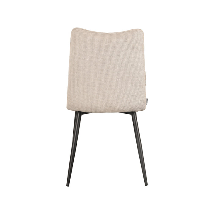 LABEL51 Eetkamerstoel Riv Naturel Cato Zwart Metalen Frame 47x59x88 cm-Eetkamerstoelen-LABEL51