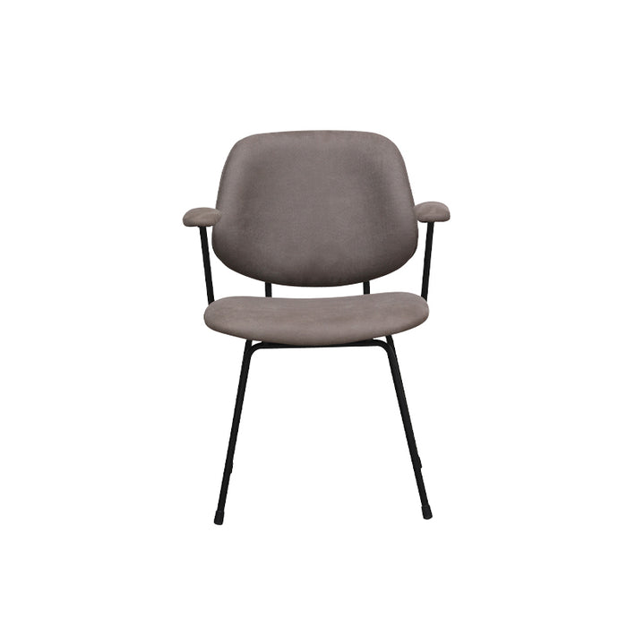 Eetkamerstoel Rivano - Taupe - Micro Suede-Eetkamerstoelen-LABEL51