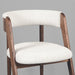 LABEL51 Eetkamerstoel Sasha Ecru Boucle Walnoot Houten Frame 54x82x75 cm-Eetkamerstoelen-LABEL51