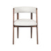 LABEL51 Eetkamerstoel Sasha Ecru Boucle Walnoot Houten Frame 54x82x75 cm-Eetkamerstoelen-LABEL51