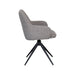 LABEL51 Eetkamerstoel Sawa Bouclé Mushroom Draaibaar Zwart Onderstel-Eetkamerstoelen-LABEL51