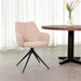LABEL51 Eetkamerstoel Sawa Bouclé Naturel Draaibaar Zwart Onderstel-Eetkamerstoelen-LABEL51