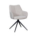 LABEL51 Eetkamerstoel Sawa Bouclé Naturel Draaibaar Zwart Onderstel-Eetkamerstoelen-LABEL51