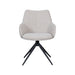 LABEL51 Eetkamerstoel Sawa Bouclé Naturel Draaibaar Zwart Onderstel-Eetkamerstoelen-LABEL51