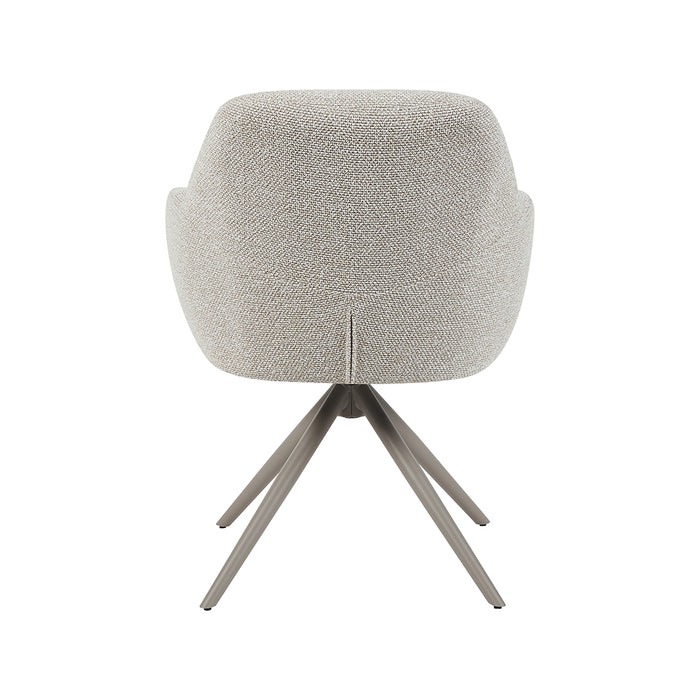 Dining chair Sayuri - Natural - Royal Boucle - Taupe Metal...