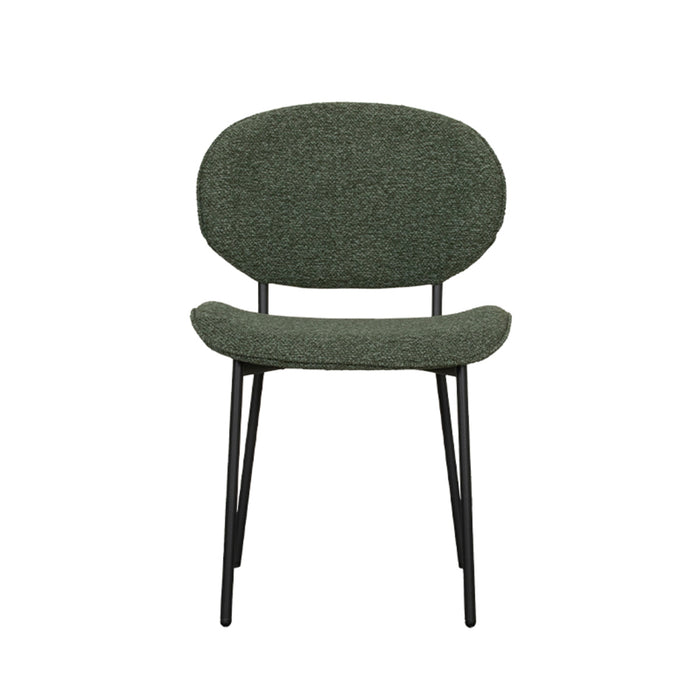 LABEL51 Eetkamerstoel Senn - Forest - Boucle - Black Frame-Eetkamerstoelen-LABEL51
