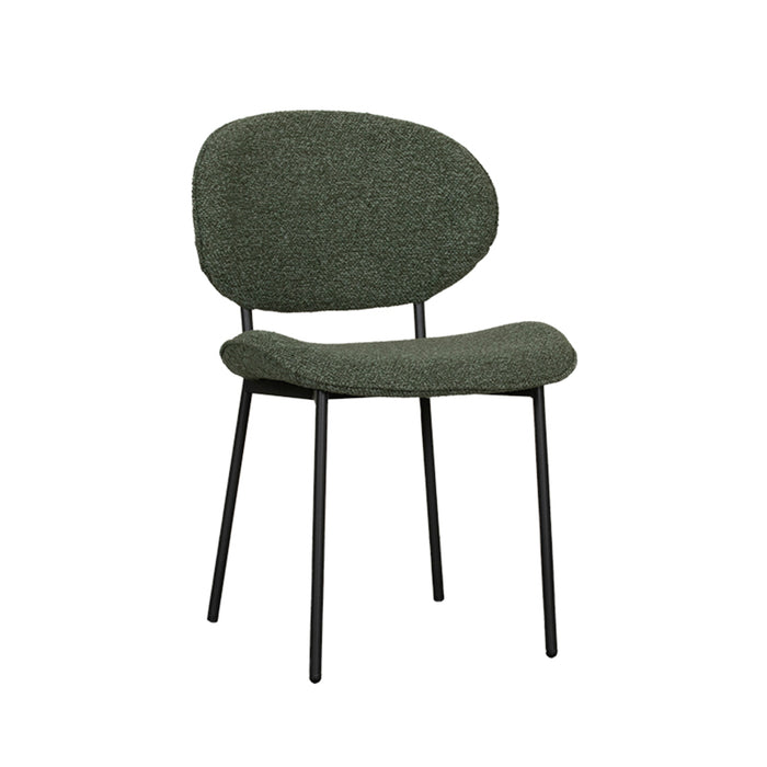 LABEL51 Eetkamerstoel Senn - Forest - Boucle - Black Frame-Eetkamerstoelen-LABEL51