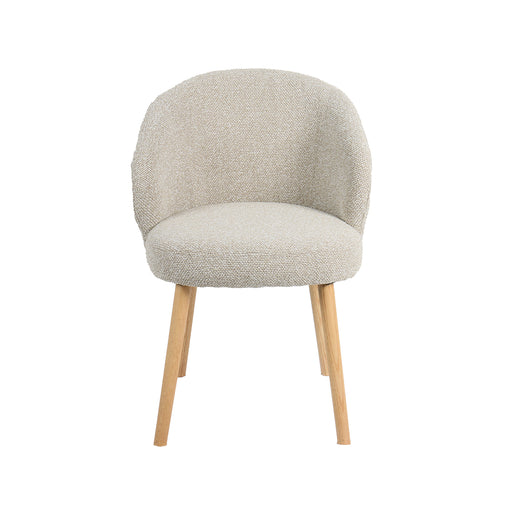 LABEL51 Eetkamerstoel Shiro Naturel Bouclé 58x61x82 cm-Eetkamerstoelen-LABEL51