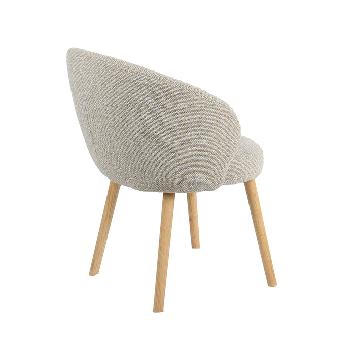 Eetkamerstoel Shiro - Naturel - Royal Boucle - Naturel Houten...-Eetkamerstoelen-LABEL51