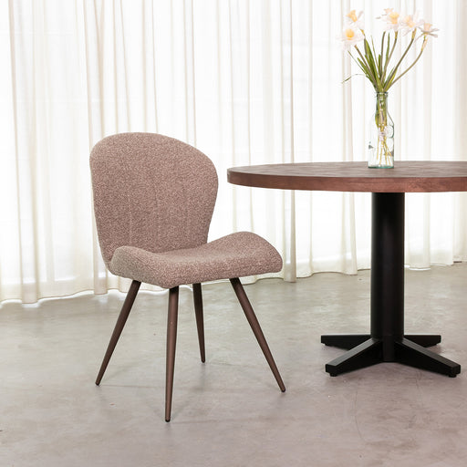 LABEL51 Eetkamerstoel Sil Bouclé Mushroom-Eetkamerstoelen-LABEL51