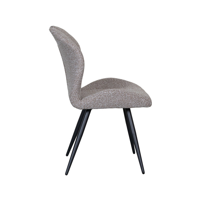 LABEL51 Eetkamerstoel Silly Bouclé Mushroom met zwarte poten-Eetkamerstoelen-LABEL51