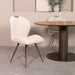 LABEL51 Eetkamerstoel Silly Bouclé Naturel met bronze poten-Eetkamerstoelen-LABEL51