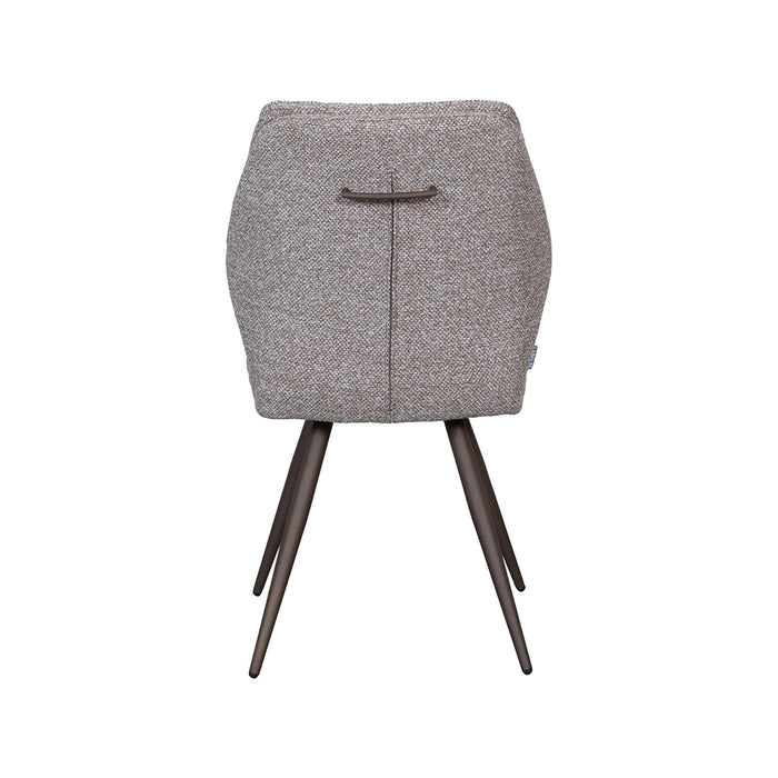 LABEL51 Eetkamerstoel Silvain Bouclé Mushroom met bronze poten-Eetkamerstoelen-LABEL51